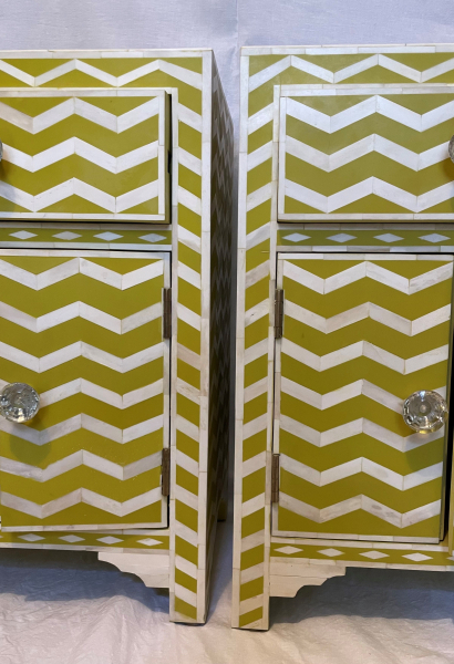Pair of Inlaid Bedside Cabinets