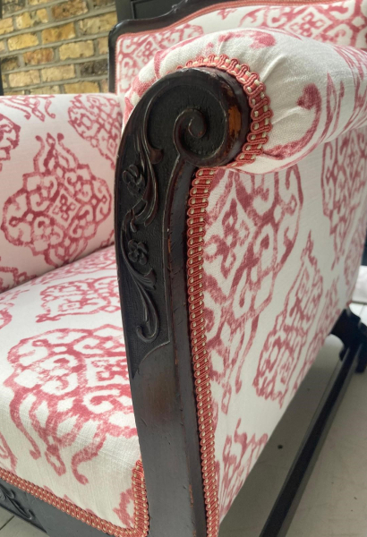 Expertly restored & reupholstered antique chair