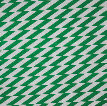 Zig Zag Green Fabric by Virginia White