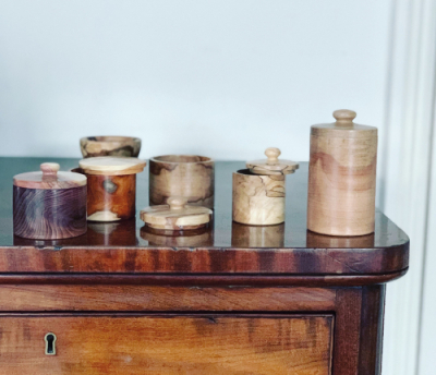 Turned Wood Pots