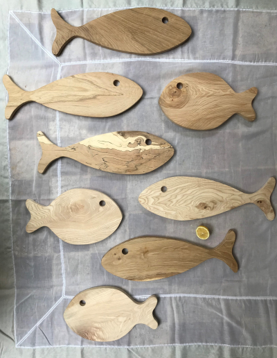 These out-sized big fish make fantastic gifts!  They can be used as serving or chopping boards.  Each board comes with its own unique natural patina.
