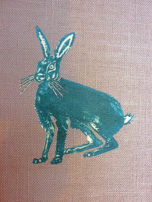 Els Marleyn Hare Print Lino
