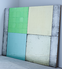Green panelled mirror