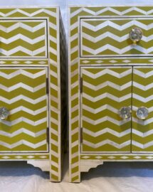 Inlaid Bedside Cabinet Pair